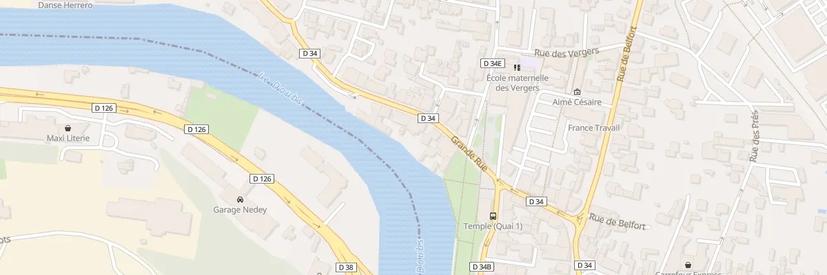 Plan du 38 Grande Rue à Audincourt