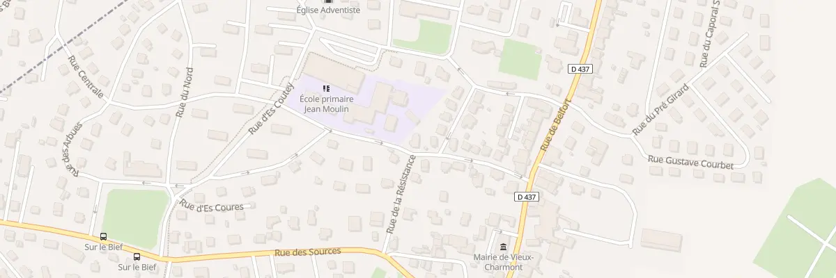 Plan du 16 Rue de la Résistance à Vieux-Charmont