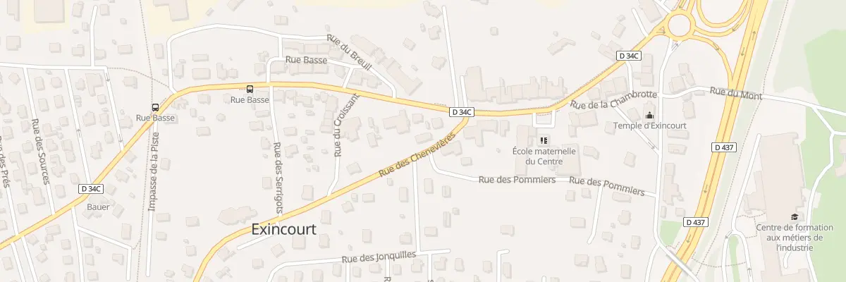Plan du 2 Rue des Cheneviéres à Exincourt