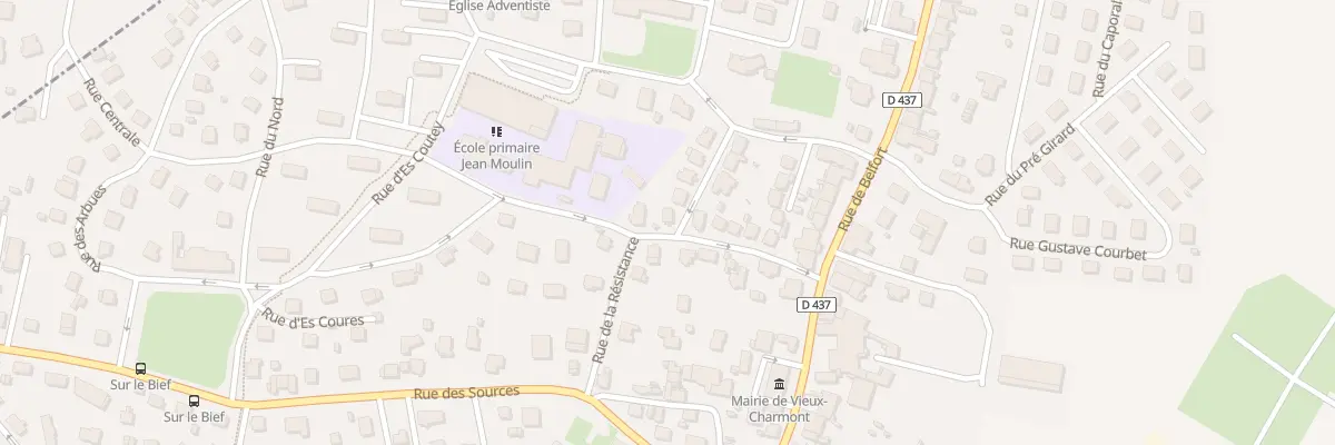 Plan du 14 Rue de la Résistance à Vieux-Charmont