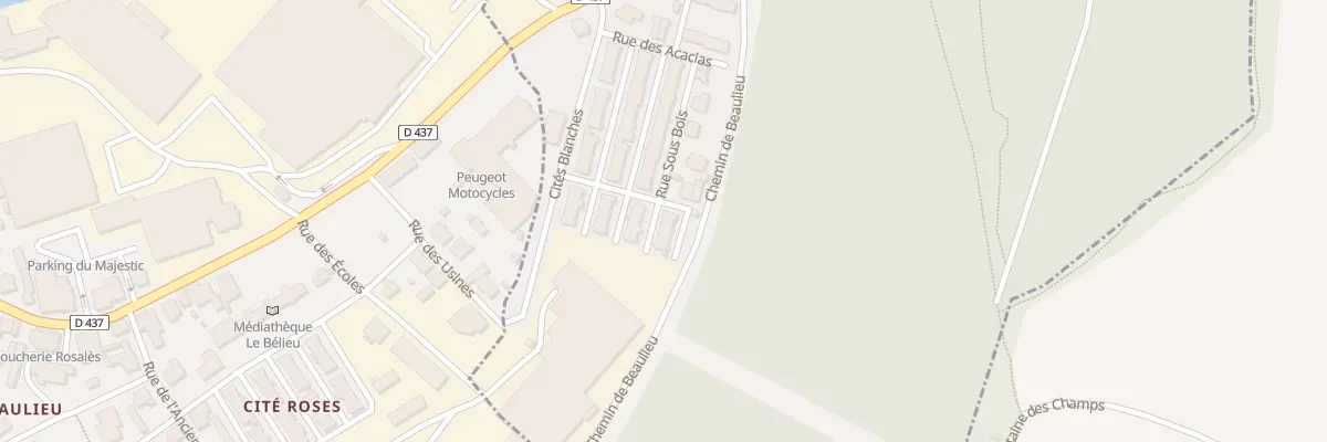 Plan du 40 Rue des Cites Blanches à Valentigney