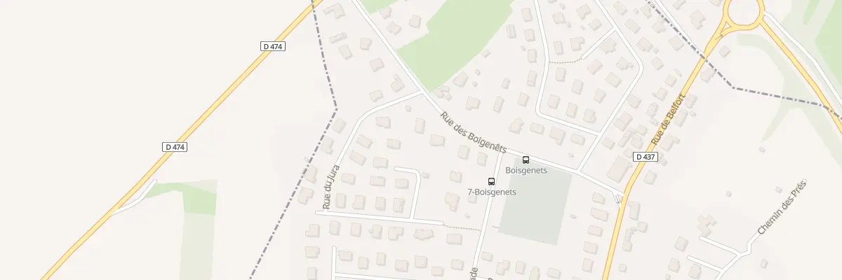 Plan du 7 Rue des Boigenêts à Vieux-Charmont