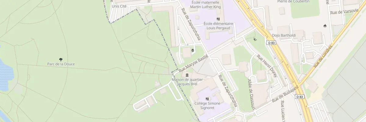 Plan du 1 Rue de Sofia à Belfort