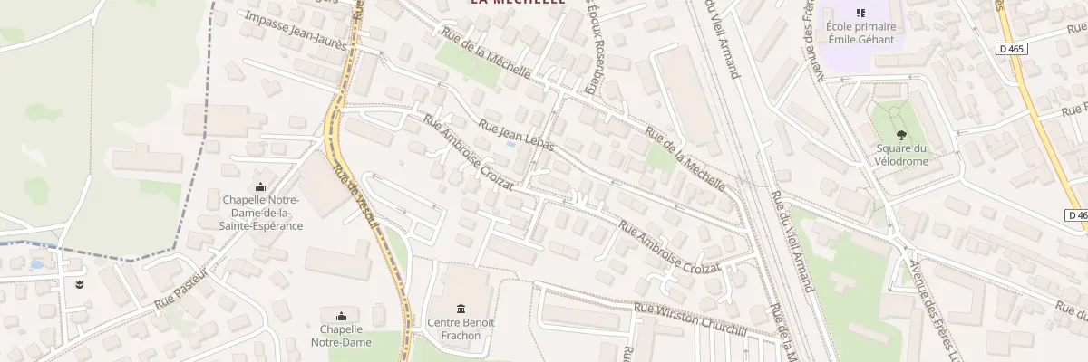Plan du 12 Rue Ambroise Croizat à Belfort
