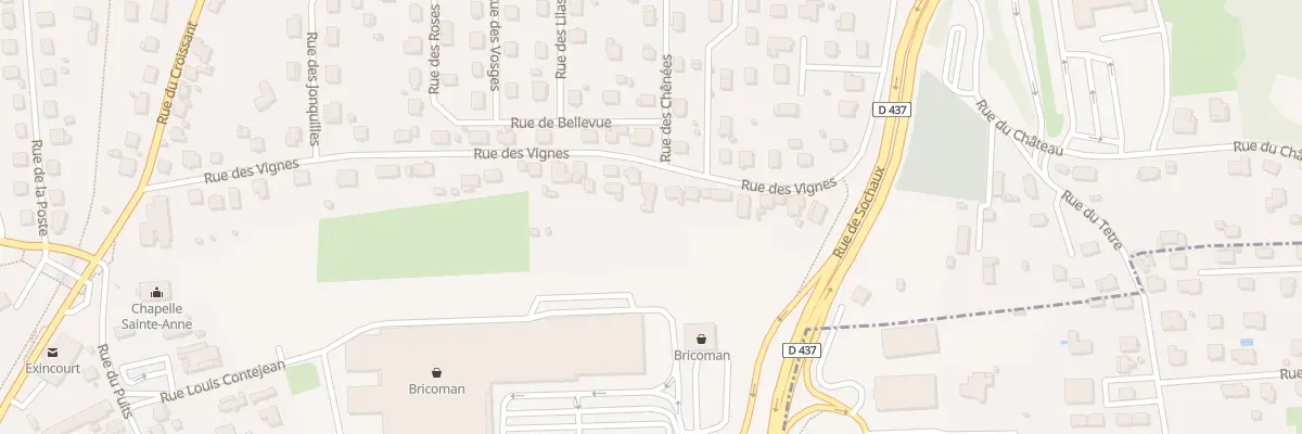 Plan du 15 Rue des Vignes à Exincourt