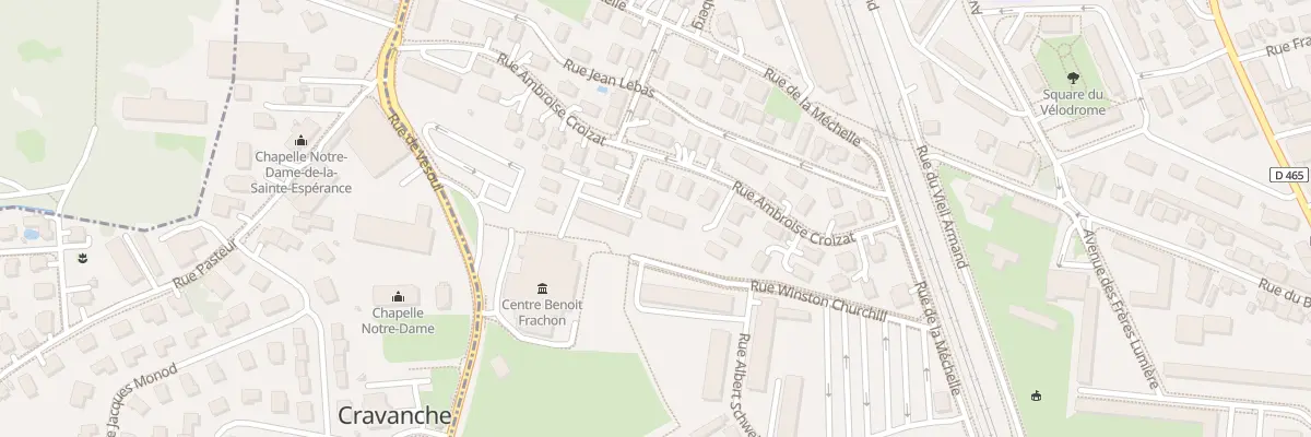Plan du 25 Rue Ambroise Croizat à Belfort