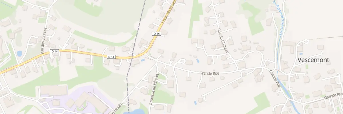 Plan du 34 Grande Rue à Vescemont