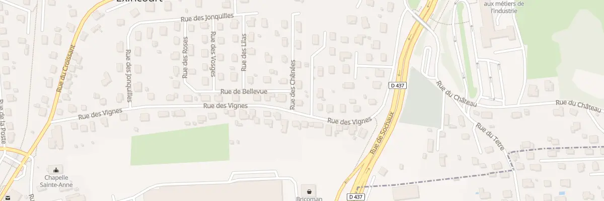 Plan du 20 Rue des Vignes à Exincourt