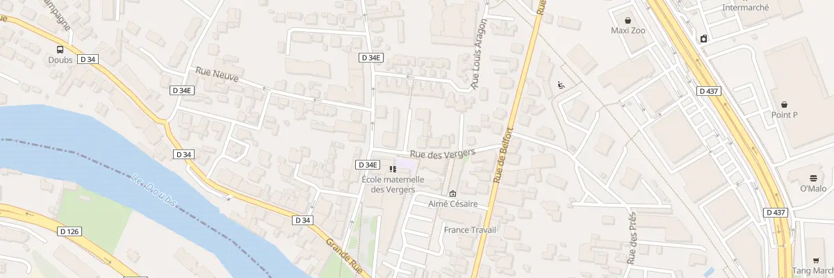 Plan du 10 Rue des Vergers à Audincourt