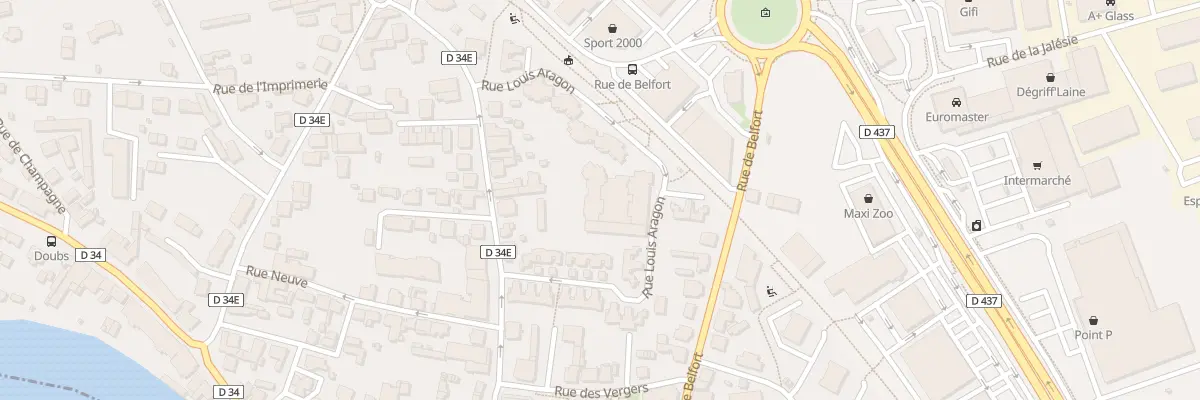 Plan du 19 Rue Louis Aragon à Audincourt