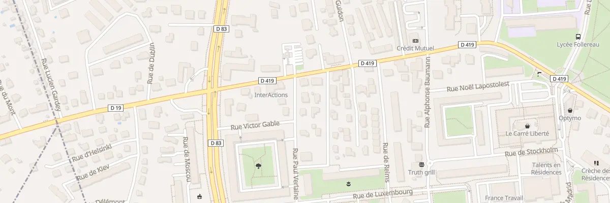 Plan du 1 Rue Paul Verlaine à Belfort