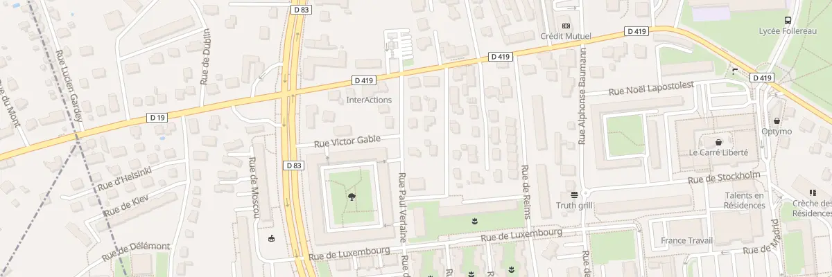 Plan du 3 Rue Paul Verlaine à Belfort