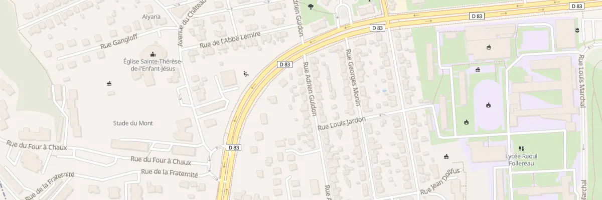 Plan du 25 Rue Adrien Guidon à Belfort