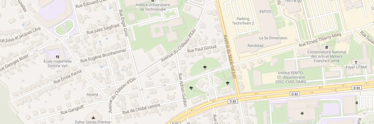 Plan du 52 Rue Adrien Guidon à Belfort