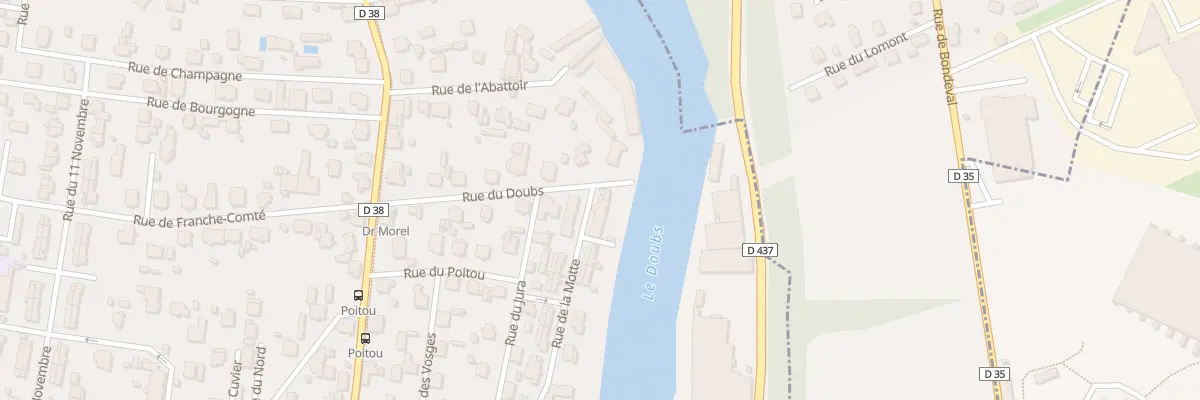 Plan du 1 Rue de la Motte à Valentigney