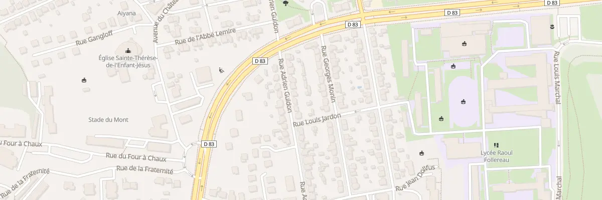 Plan du 34 Rue Adrien Guidon à Belfort