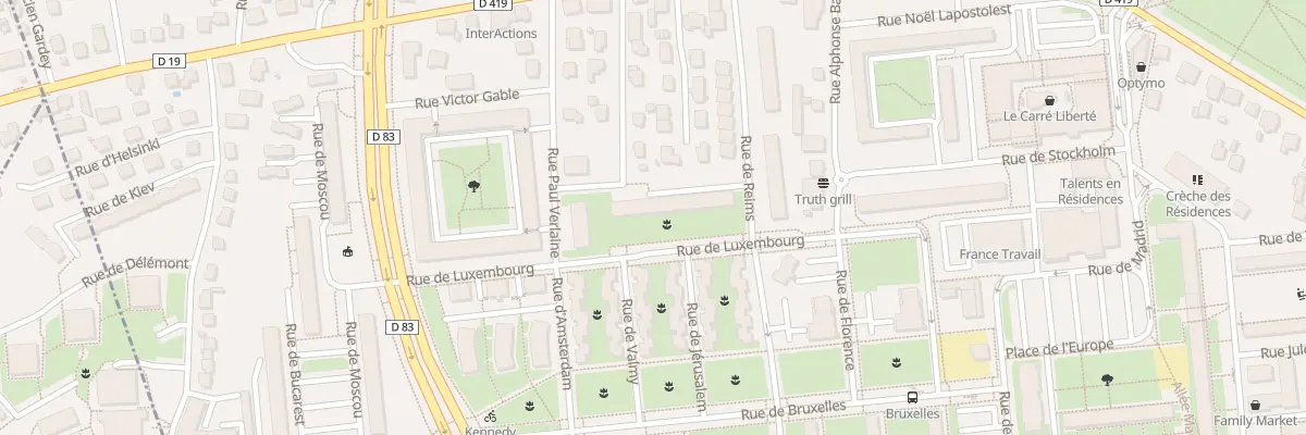 Plan du 11 Rue Paul Verlaine à Belfort