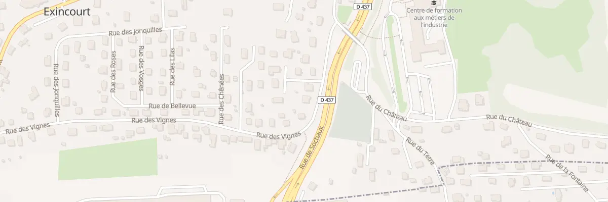 Plan du 8 Rue des Vignes à Exincourt