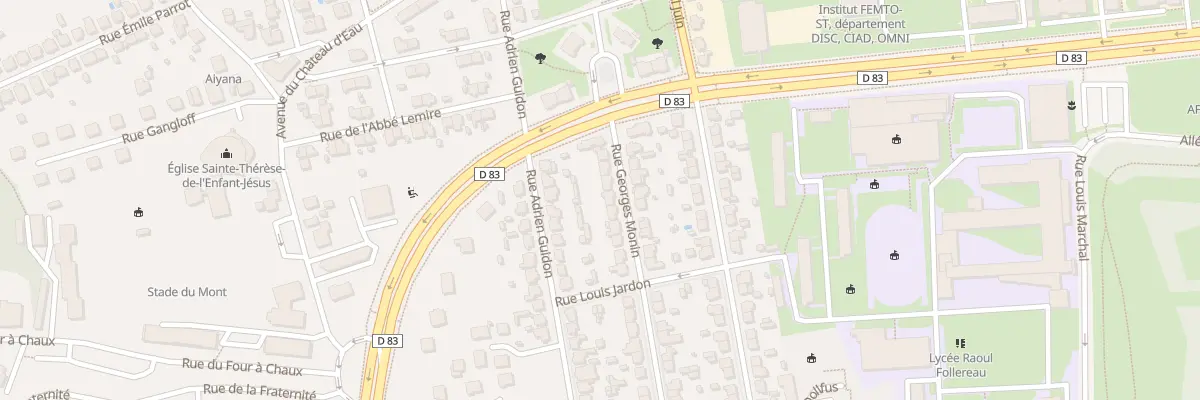Plan du 31 Rue Georges Monin à Belfort