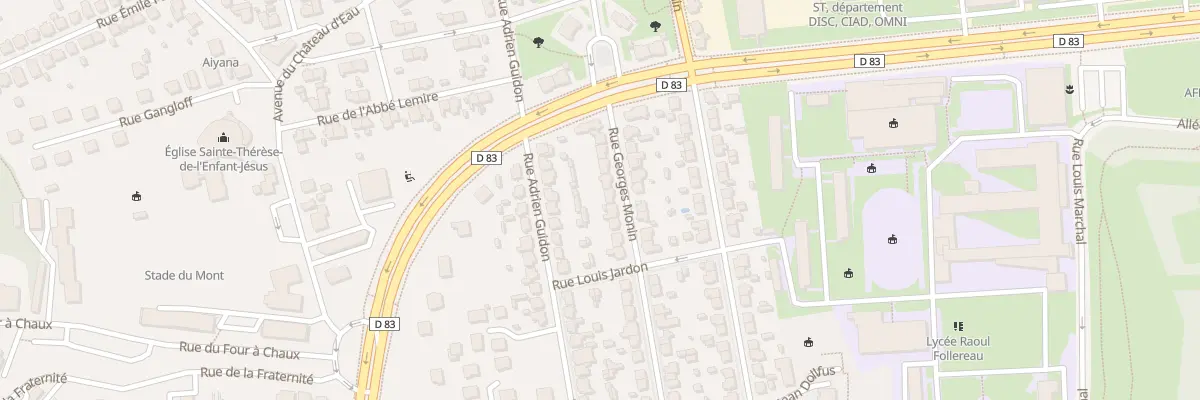Plan du 29 Rue Georges Monin à Belfort