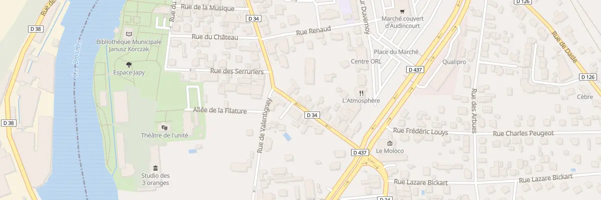 Plan du 3 Rue de Seloncourt à Audincourt
