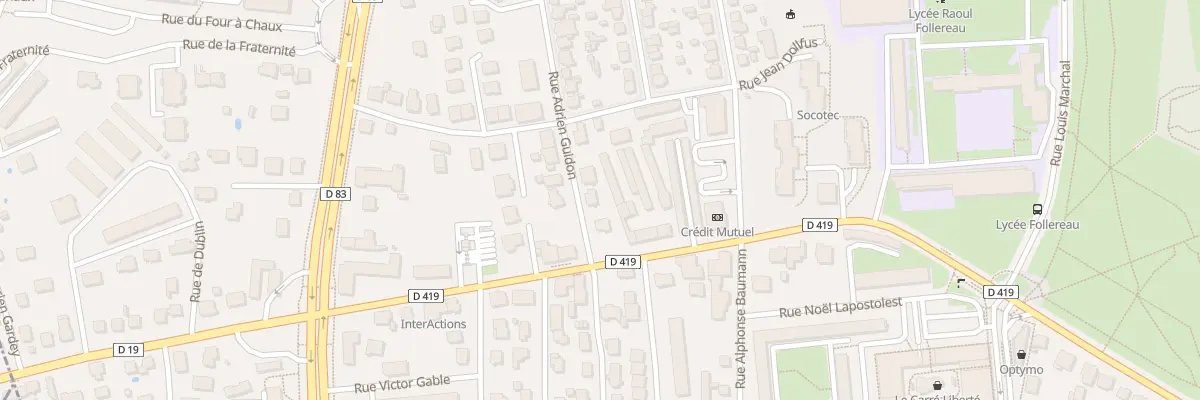 Plan du 4 Rue Adrien Guidon à Belfort