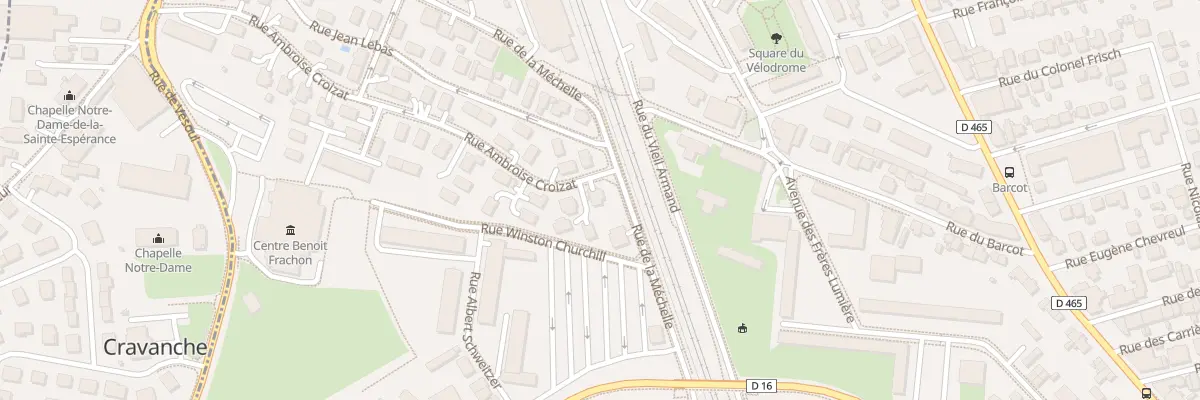 Plan du 1 Rue Ambroise Croizat à Belfort