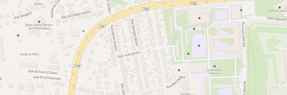 Plan du 22 Rue Georges Monin à Belfort