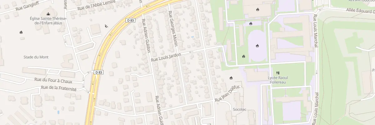 Plan du 18 Rue Georges Monin à Belfort