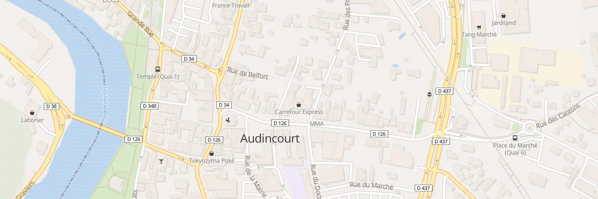 Plan du 17 Av Aristide Briand à Audincourt