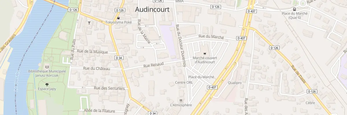 Plan du 7 Rue Renaud à Audincourt