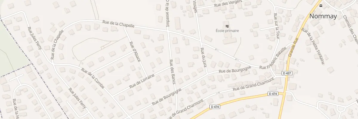 Plan du 6 Rue des Bancs à Nommay