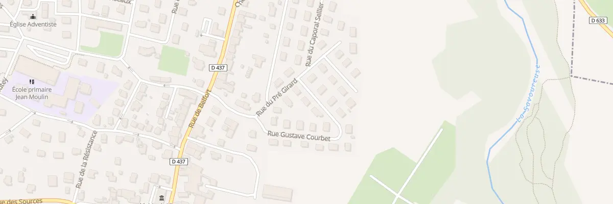Plan du 13 Rue Gustave Courbet à Vieux-Charmont