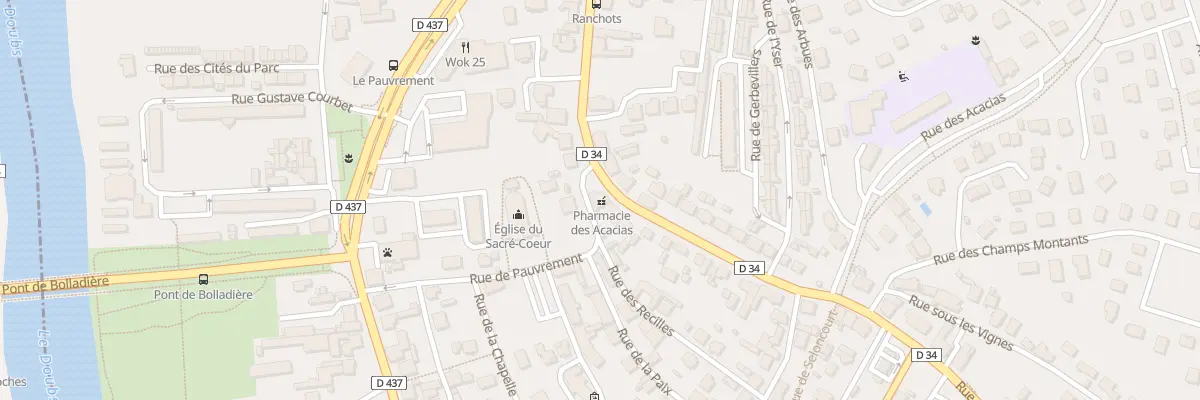 Plan du 34 Rue de Seloncourt à Audincourt