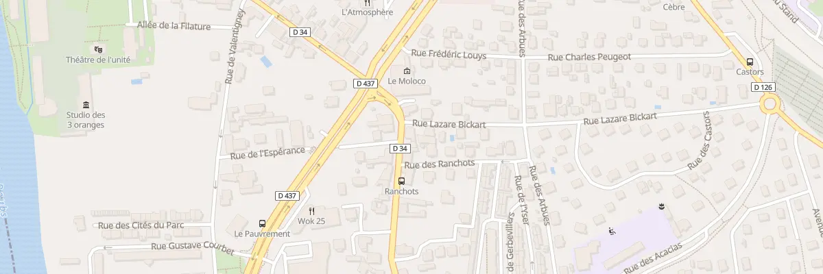 Plan du 25 Rue de Seloncourt à Audincourt
