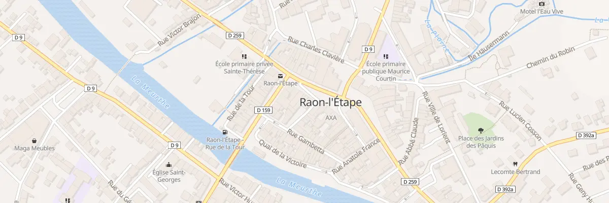 Plan de la Rue Jules Ferry à Raon-l’Étape