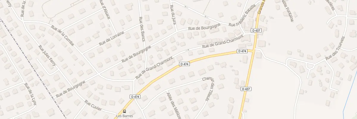 Plan du 1 Rue de Grand-charmont à Nommay
