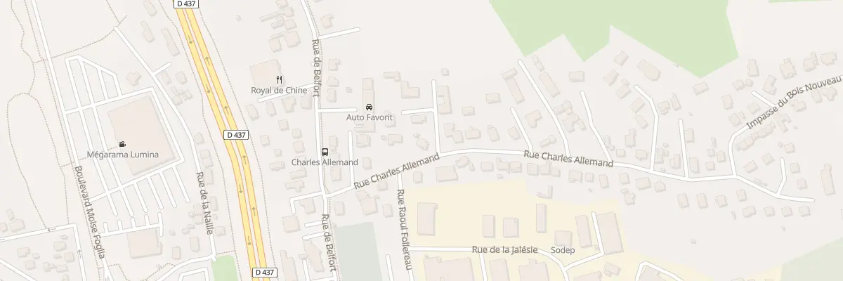 Plan du 9 Rue Charles Allemand à Audincourt