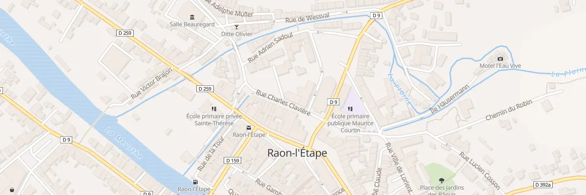 Plan du 1 Rue Auguste Pavoz à Raon-l’Étape