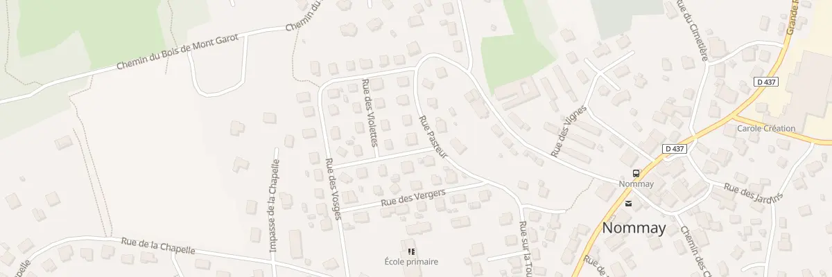 Plan du 6 Rue Pasteur à Nommay