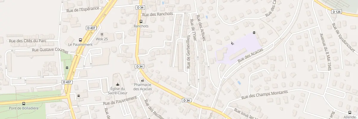 Plan du 5 Rue de Gerbevillers à Audincourt