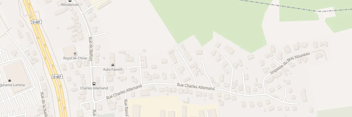 Plan du 21B Rue Charles Allemand à Audincourt