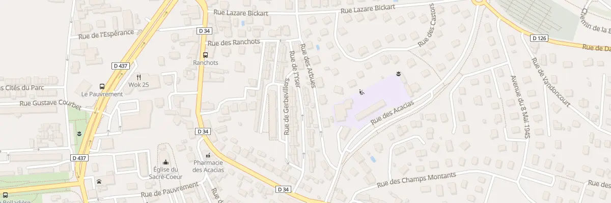 Plan du 7 Rue de l’Yser à Audincourt