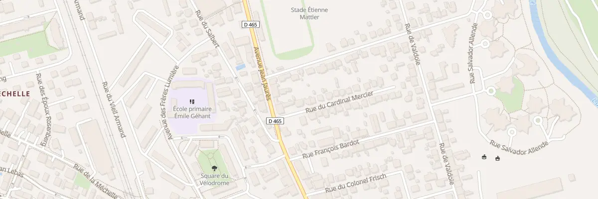 Plan du 28 Rue Mercier à Belfort