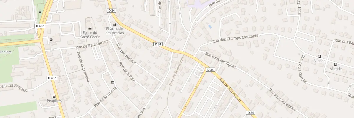 Plan du 58 Rue de Seloncourt à Audincourt