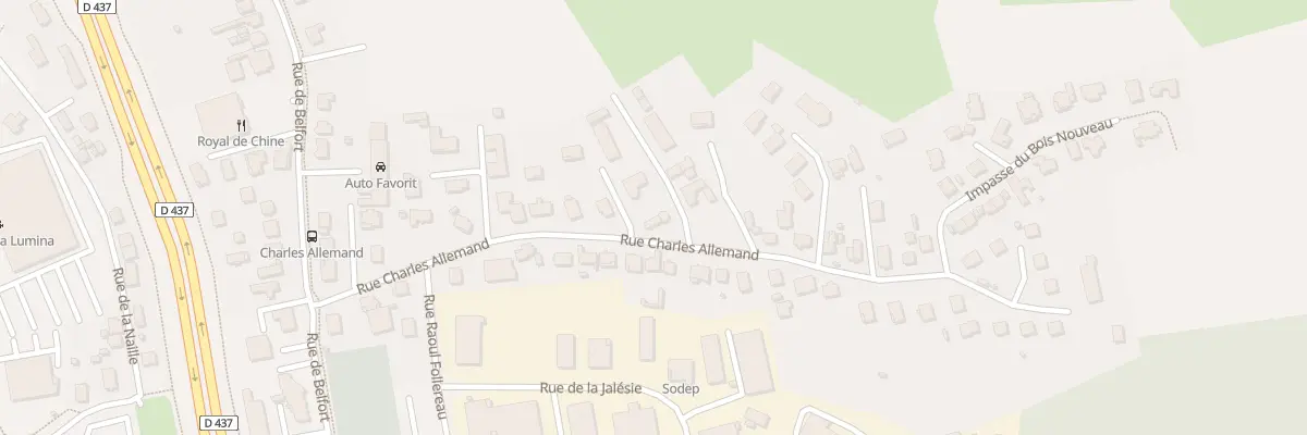 Plan du 21 Rue Charles Allemand à Audincourt