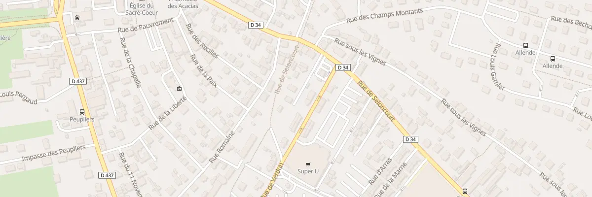 Plan du 64T Rue de Seloncourt à Audincourt