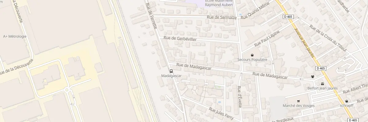Plan du 40 Rue de Madagascar à Belfort