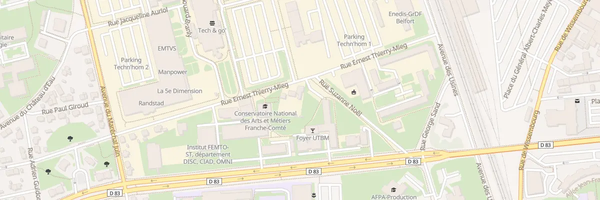 Plan du 7 Rue Ernest Thierry Mieg à Froidefontaine