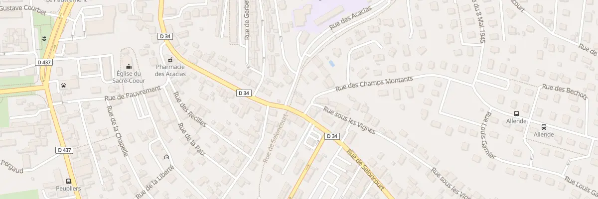 Plan du 65 Rue de Seloncourt à Audincourt